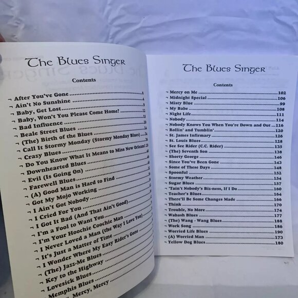 The Blues Singer Piano Vocal Sheet Music 1999 Creative Concepts Pub. Enlarged Ed - Picture 4 of 5